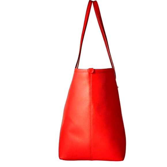 COACH Designer Red Crossgrain Large Street City Tote Purse Hand Bag - Picture 2 of 5